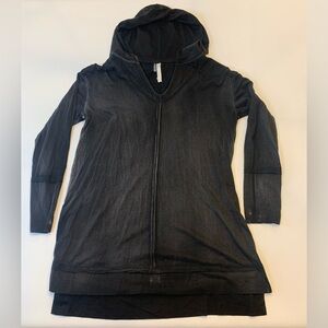 Anthropologie Mur Mur tunic top, black charcoal with side slits, wmns small (R)